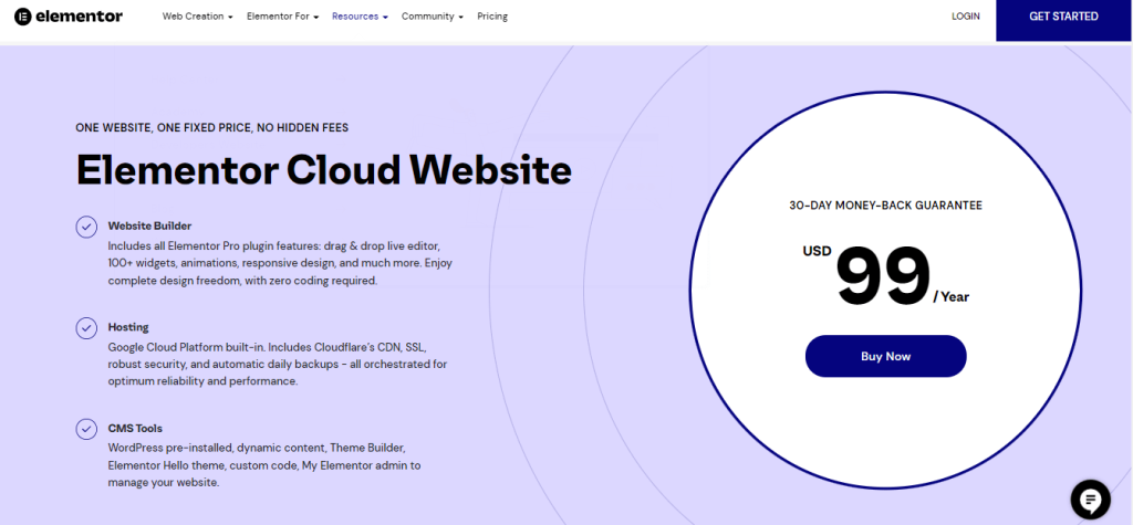 Elementor Cloud Website Pricing