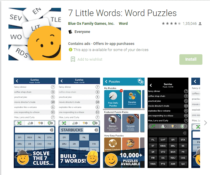 Best Vocabulary Apps - 7 Little Words