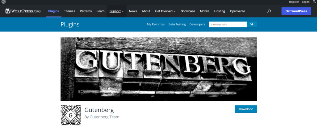 Gutenberg - Best Elementor Alternatives