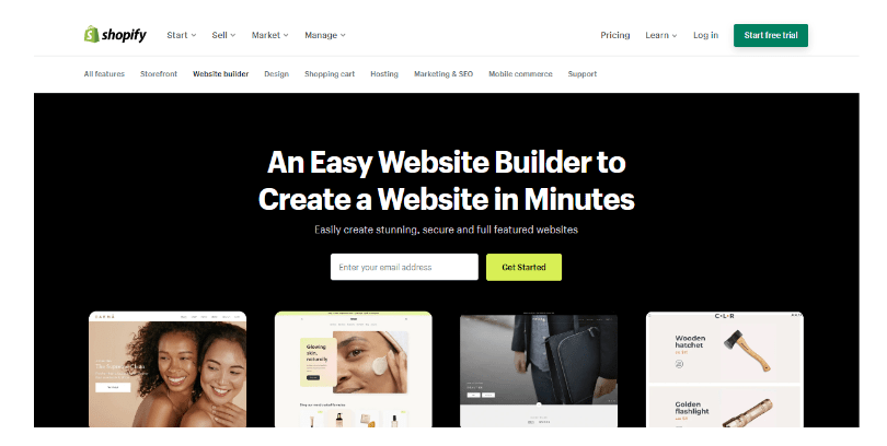 Website Builder For Small Business - Shopify