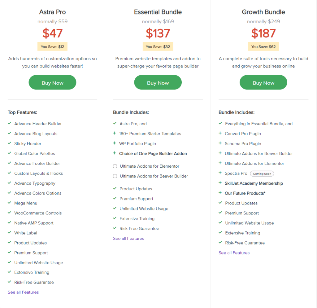 Astra Pricing Plan