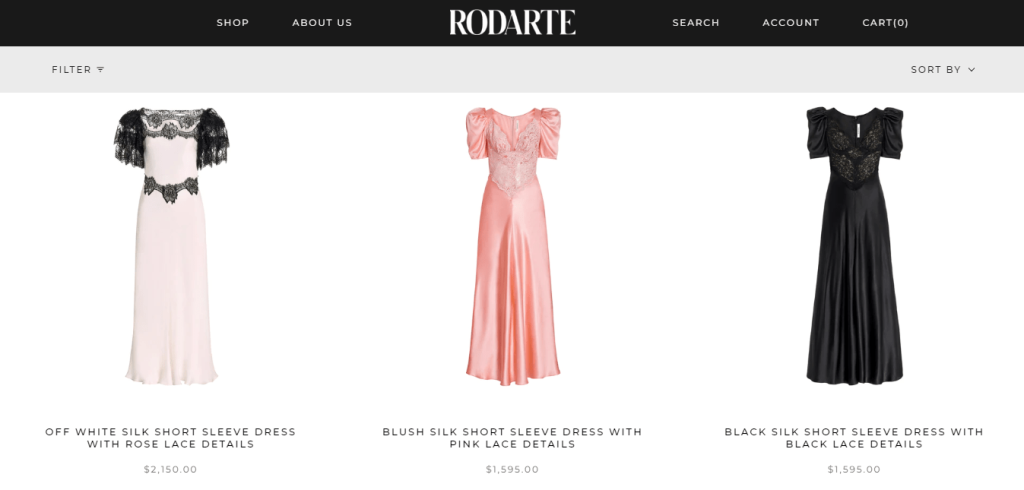 Rodarte - Best Squarespace Websites