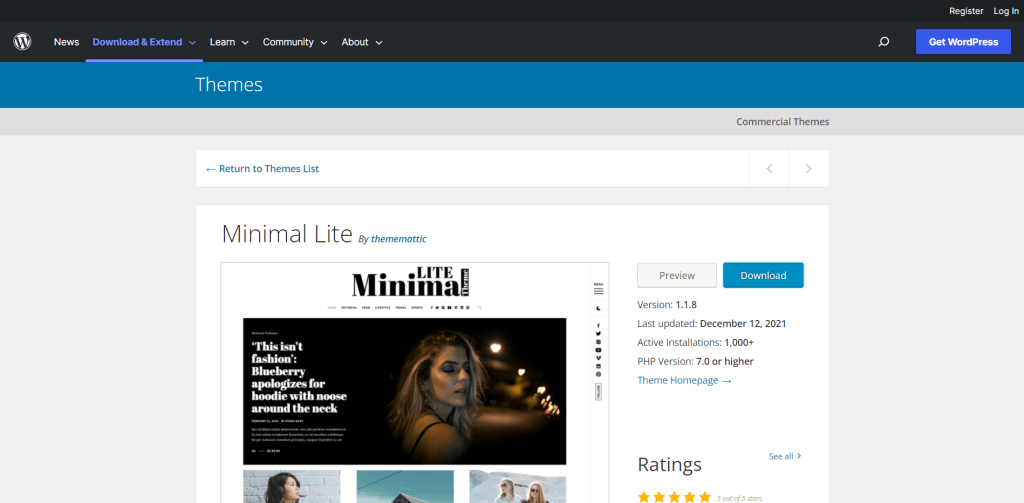 Minimal Lite - Free Drupal Themes