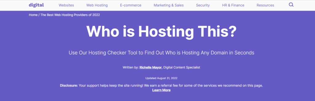 WhoIsHostingThis Overview - How To Tell Which Website Builder Was Used