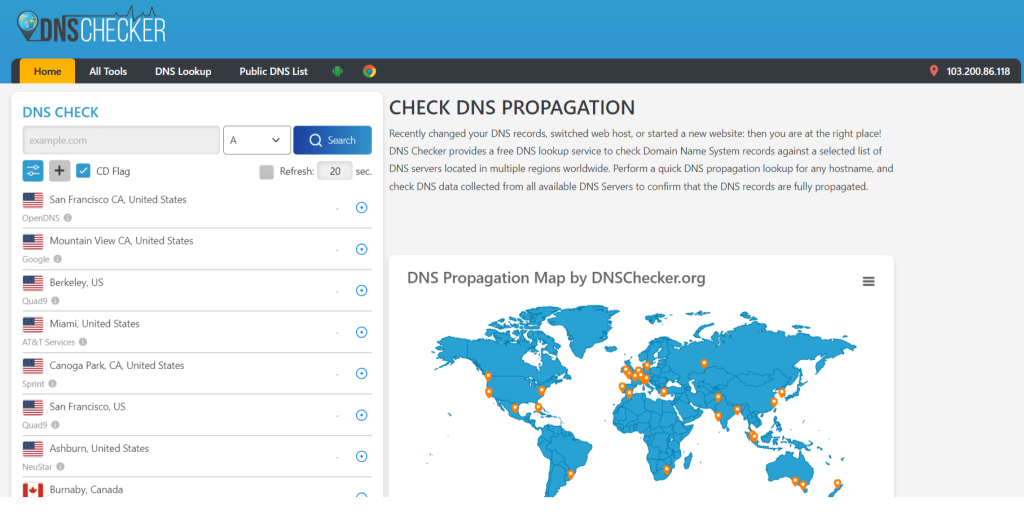 DNSChecker Overview - How To Find Out Who Hosts A Website