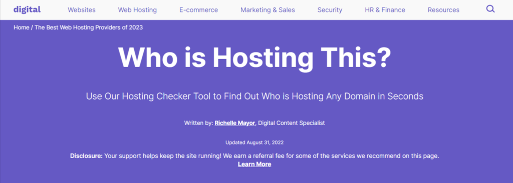 Digital Host Checker Overview 