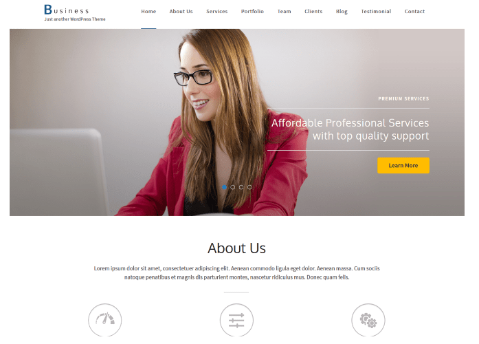  One-Page WordPress Themes-Business One Page