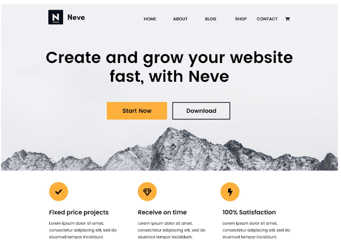  One-Page WordPress Themes-Neve