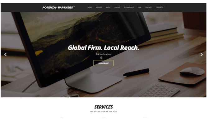  One-Page WordPress Themes-Potenza