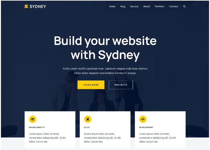  One-Page WordPress Themes-Sydney Pro