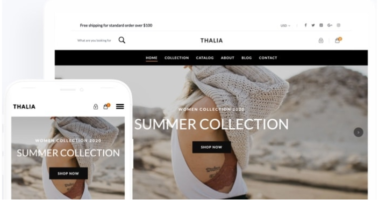 Thalia - Free Shopify Themes