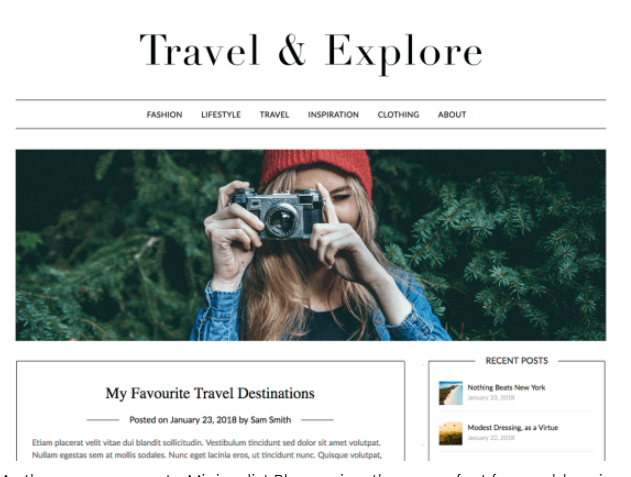 Minimalist blogger - WordPress Themes For Travel Blog
