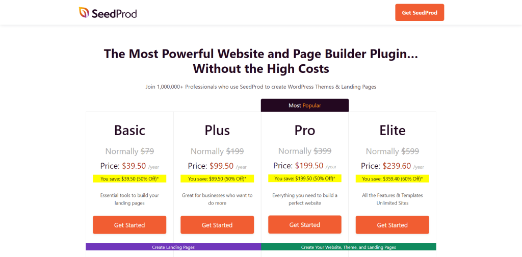 SeedProd Pricing Overview