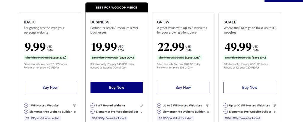 Elementor Hosting Price - WPBakery Vs Elementor