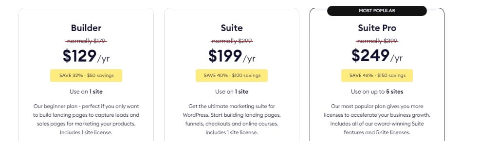 OptimizePress Pricing