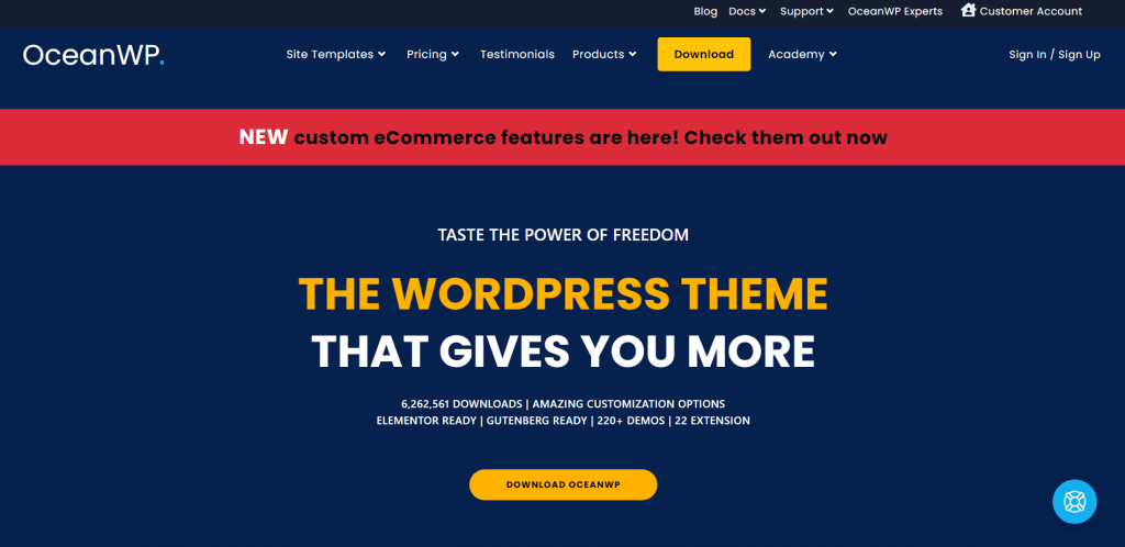 OceanWP Overview - Best WordPress Blog Themes