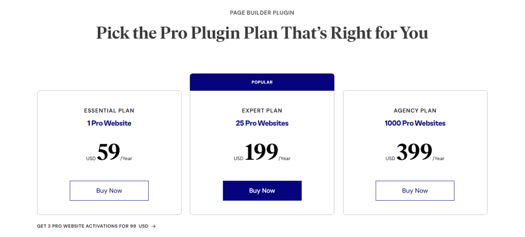 Elementor Pro Plugin Pricing